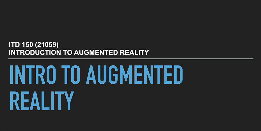 UT Austin - ITD 150: Intro to Augmented Reality thumbnail